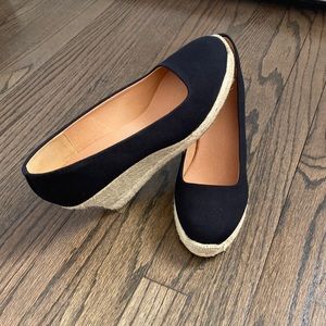 canvas espadrille wedges
